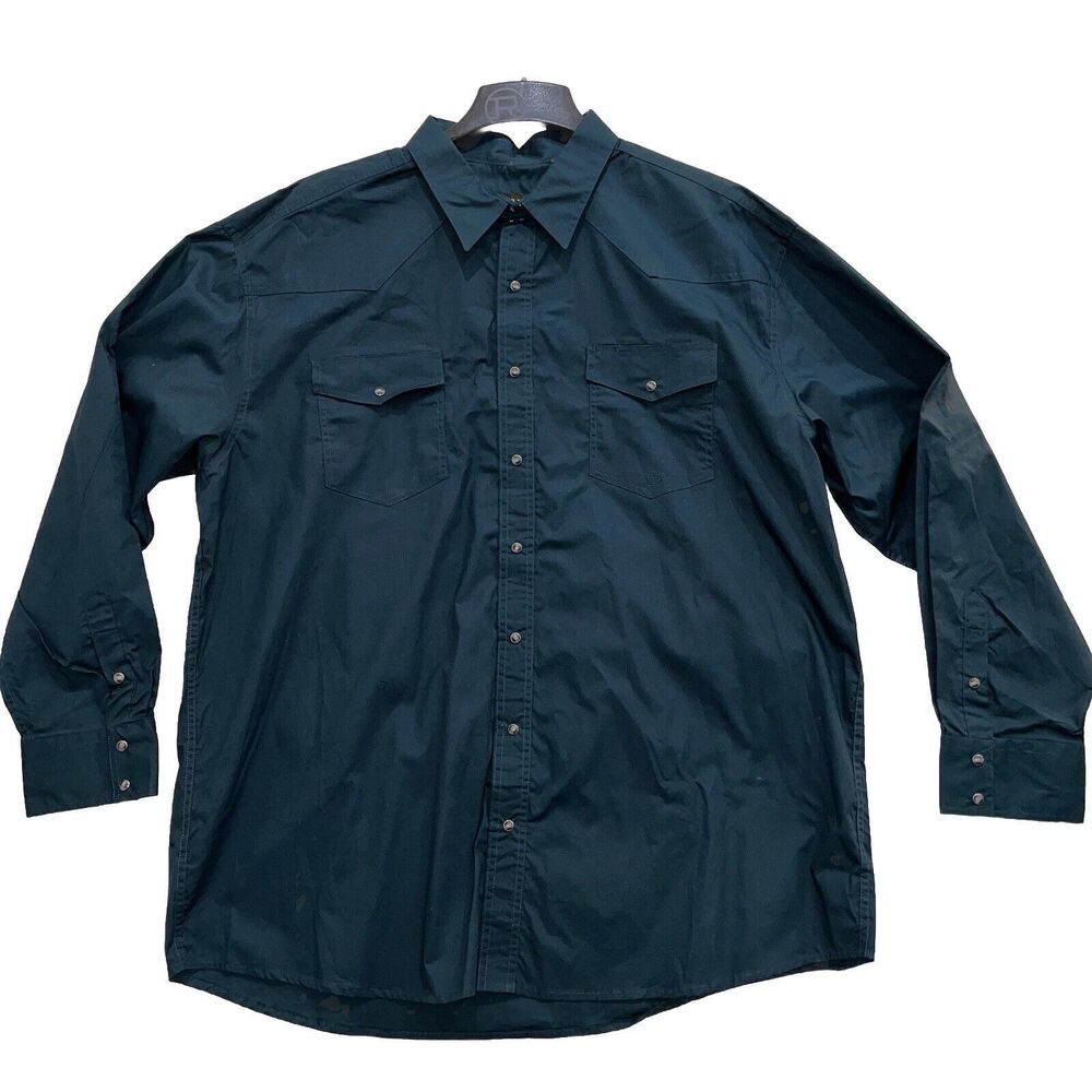 Roper Mens Western Wear Genuine Shirt Cotton Broadcloth Size 3XL